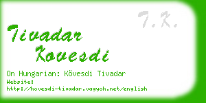tivadar kovesdi business card